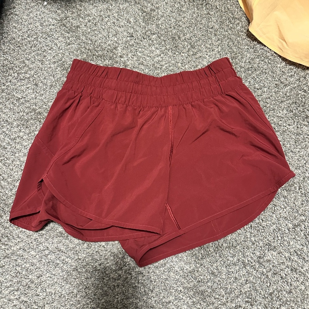Lululemon Athletica Maroon Athletic Shorts
